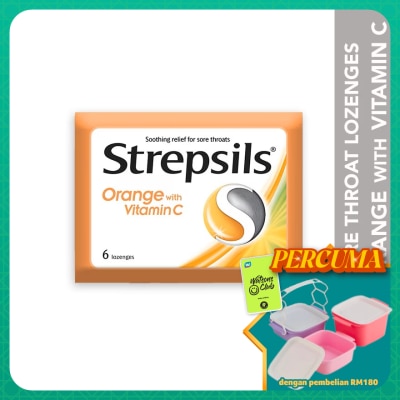 STREPSILS - Sore Throat Lozenges Orange with Vitamin C 6s