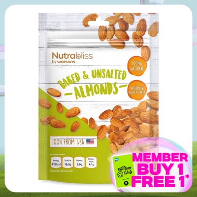 NUTRABLISS BY WATSONS Nutrabliss By Watsons Baked & Unsalted Almonds 180g