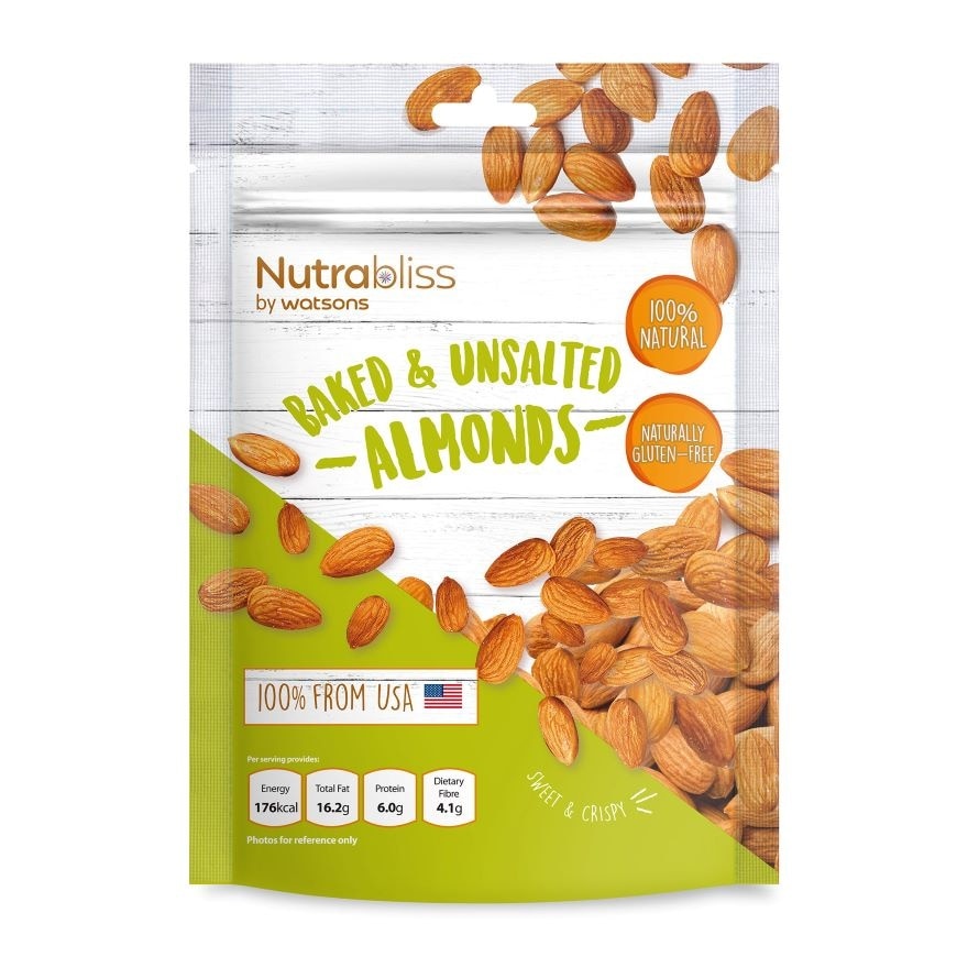 Nutrabliss By Watsons Baked & Unsalted Almonds 180g