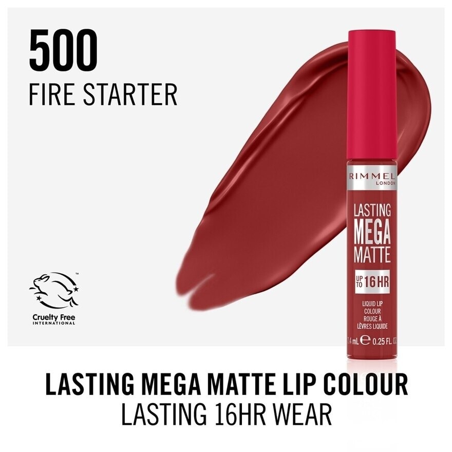 Lasting Mega Matte Liq Lip 500 Fire Starter