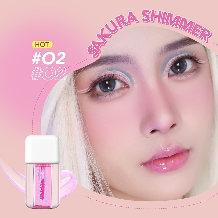 Simplicity Icy Glow Lip Serum 02 Sakura Shimmer