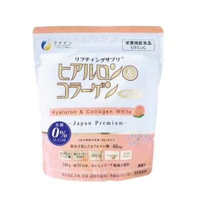 FINE JAPAN Hyaluron & Collagen White Refill Sugar Free 248g