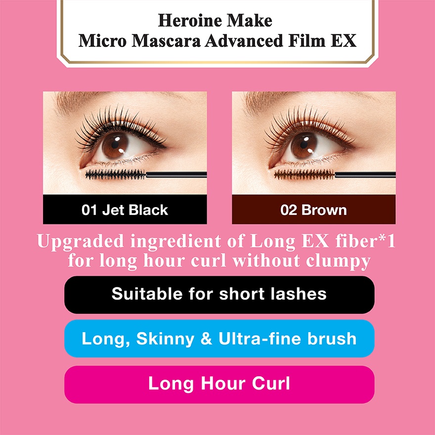 HM Micro Mascara Advanced Film EX #01 Jet Black