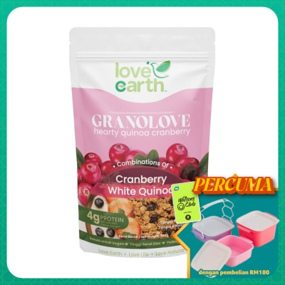 LOVE EARTH - Hearty Quinoa Cranberry Granolove 300g