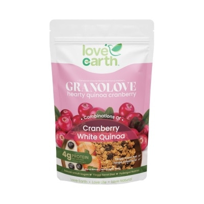LOVE EARTH Hearty Quinoa Cranberry Granolove 300g