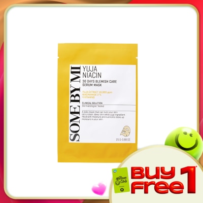 SOME BY MI - Yuja Niacin 30 days Blemish Care Serum Sheet Mask 1s