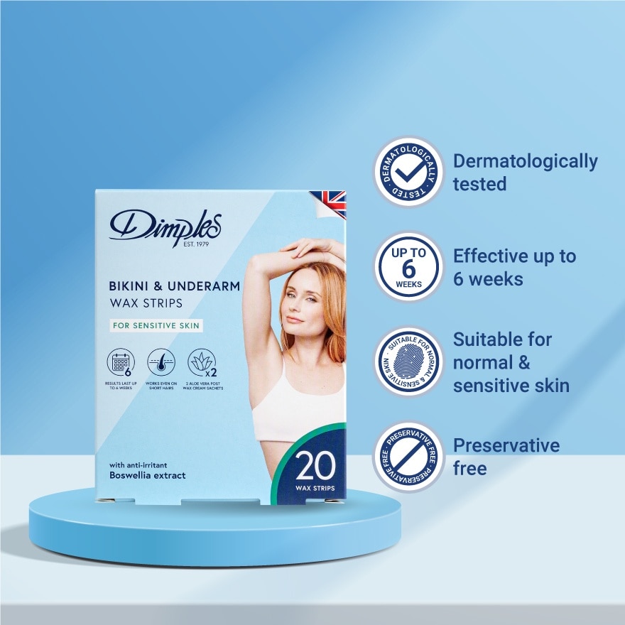Bikini & Underarm Wax Strips Sensitive 20s