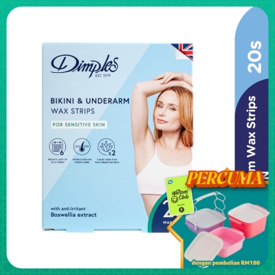 DIMPLES - Bikini & Underarm Wax Strips Sensitive 20s