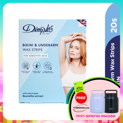 DIMPLES - Bikini & Underarm Wax Strips Sensitive 20s