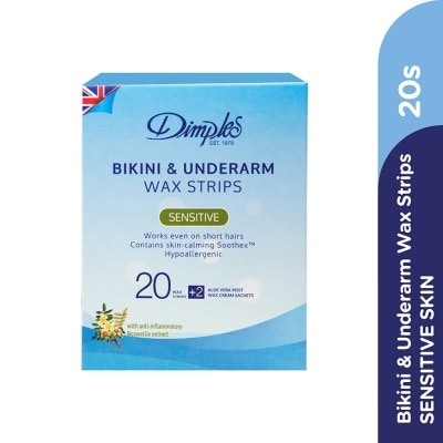 DIMPLES Bikini & Underarm Wax Strips Sensitive 20s