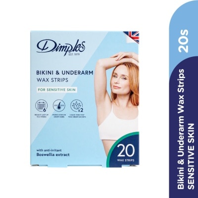 DIMPLES Bikini & Underarm Wax Strips Sensitive 20s