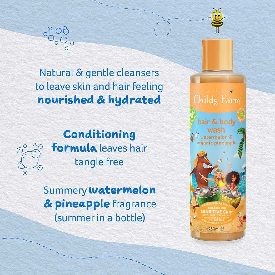 Hair & Body Wash Watermelon & Organic Pineapple 250ml