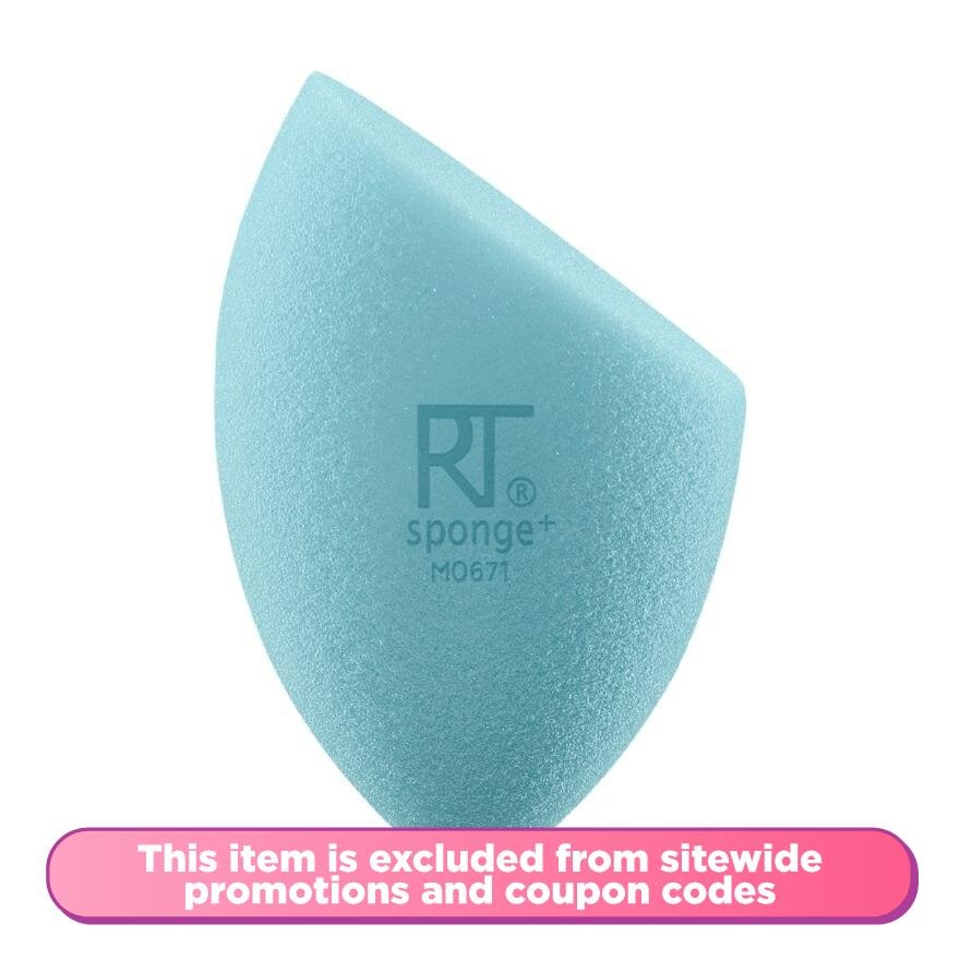 Miracle Airblend Sponge evenly blends foundation for natural-looking makeup.