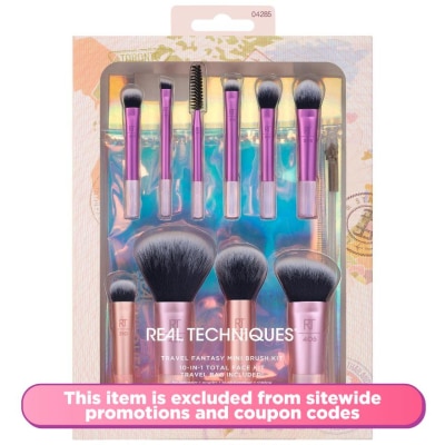 REAL TECHNIQUES Travel Fantasy Mini Brush Set With Free Mini Makeup Bag