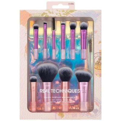 REAL TECHNIQUES Travel Fantasy Mini Brush Set With Free Mini Makeup Bag