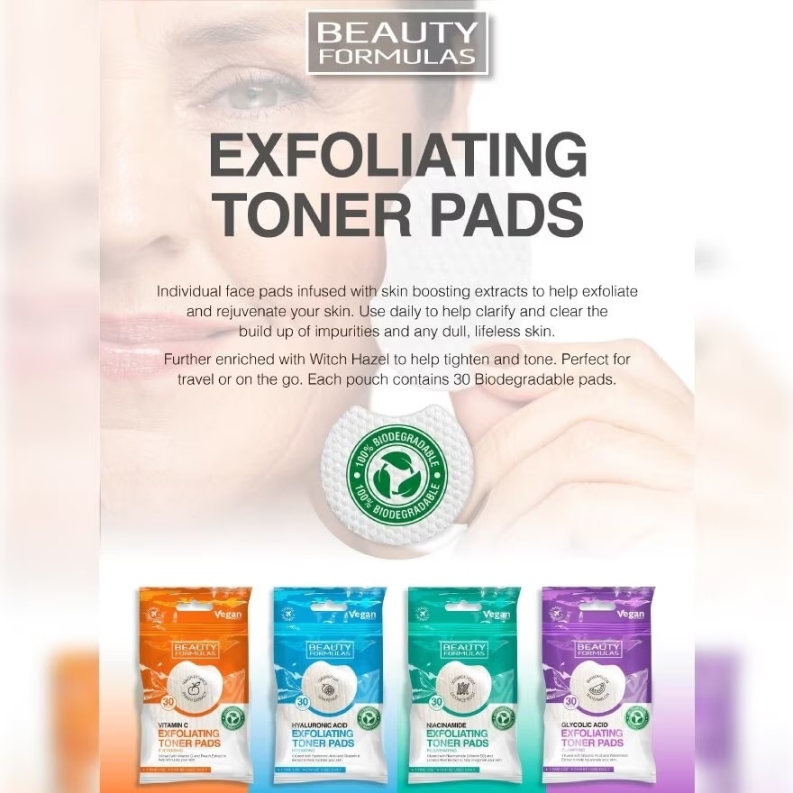 Hyaluronic Acid Exfoliating Toner Pads 30s