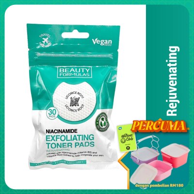 BEAUTY FORMULAS - Niacinamide Exfoliating Toner Pads 30s