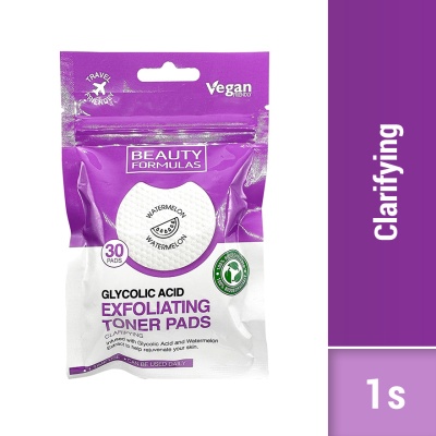 BEAUTY FORMULAS - Glycolic Acid Exfoliating Toner Pads 30s
