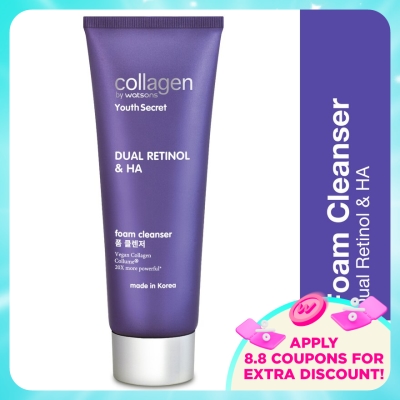 COLLAGEN BY WATSONS - Youth Secret Dual Retinol & HA Foam Cleanser 100ml