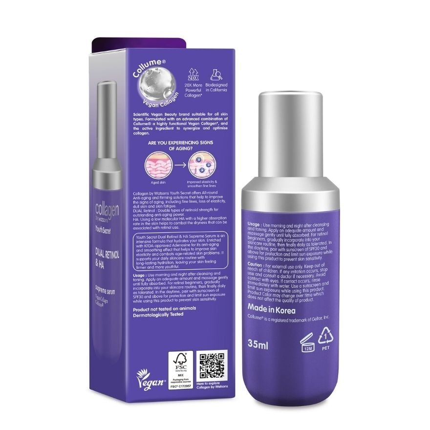 Youth Secret Dual Retinol & HA Supreme Serum 35ml