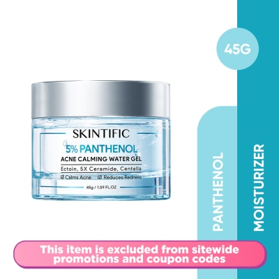 SKINTIFIC 5% Panthenol Acne Calming Water Gel 45g