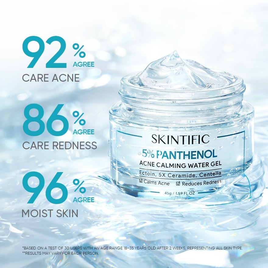 5% Panthenol Acne Calming Water Gel 45g