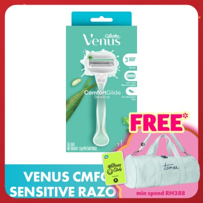 GILLETTE VENUS Comfortglide Sensitive Razor 1s + 2 blades