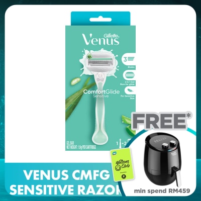 GILLETTE VENUS Comfortglide Sensitive Razor 1s + 2 blades
