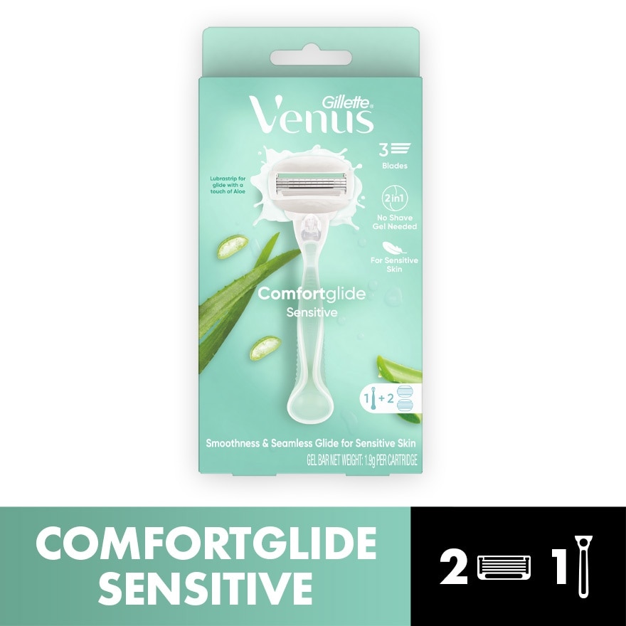 Comfortglide Sensitive Razor 1s + 2 blades