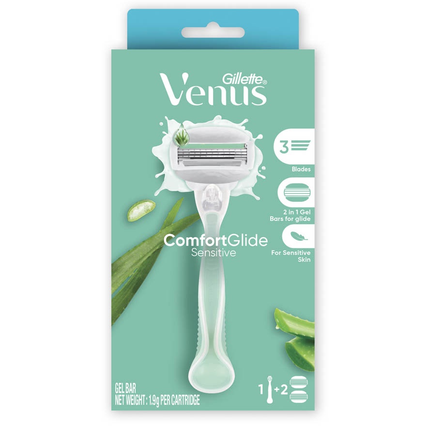 Comfortglide Sensitive Razor 1s + 2 blades