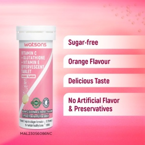 WATSONS, Vitamin C + Vitamin E + Glutathione Effervescent Tablets 30s