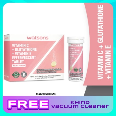 WATSONS Vitamin C + Vitamin E + Glutathione Effervescent Tablets 30s