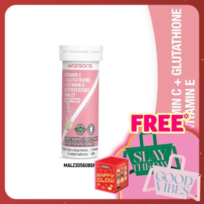 WATSONS Vitamin C + Vitamin E + Glutathione Effervescent Tablets 10s