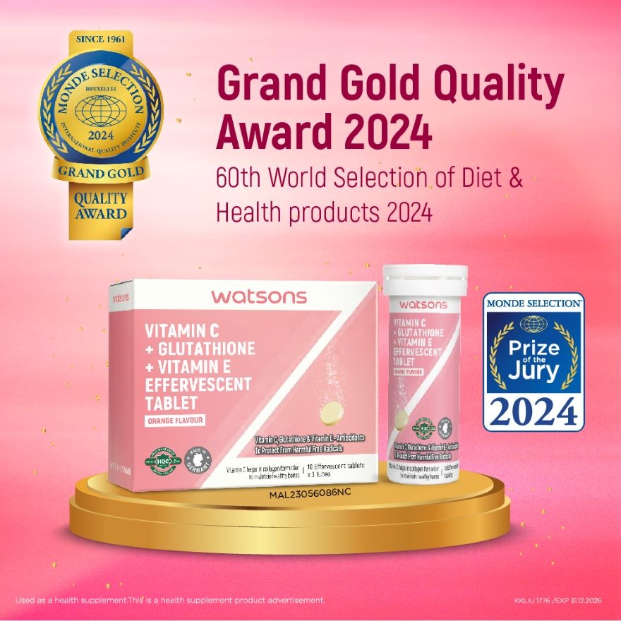 Vitamin C + Vitamin E + Glutathione Effervescent Tablets 10s