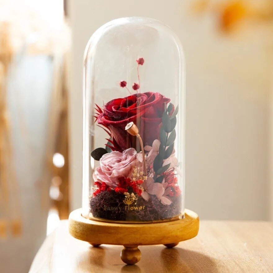 Preserved Rose Glass Dome