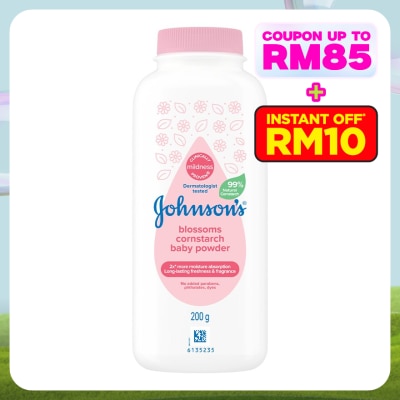 JOHNSON'S Cornstarch Blossoms Baby Powder 200g