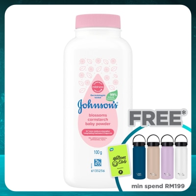JOHNSON'S Cornstarch Blossoms Baby Powder 100g