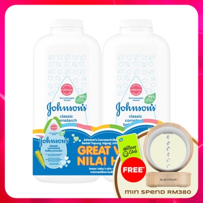 JOHNSON'S - Cornstarch Classic Baby Powder 2x500g