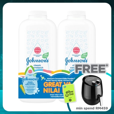 JOHNSON'S Cornstarch Classic Baby Powder 2x500g