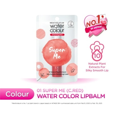 MENTHOLATUM LIPCARE Water Color 01 Super Me Charming Red 3g