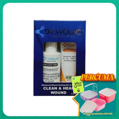 DR WOUND - Mini Twin Pack (Dr Wound Nano Silver Spray 50ml + Dr Wound Bioheal Gel 20ml)