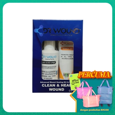 DR WOUND - Mini Twin Pack (Dr Wound Nano Silver Spray 50ml + Dr Wound Bioheal Gel 20ml)