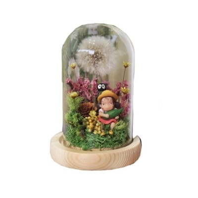 SNOWY FLOWER Love In A Mug Dandelion Glass Dome