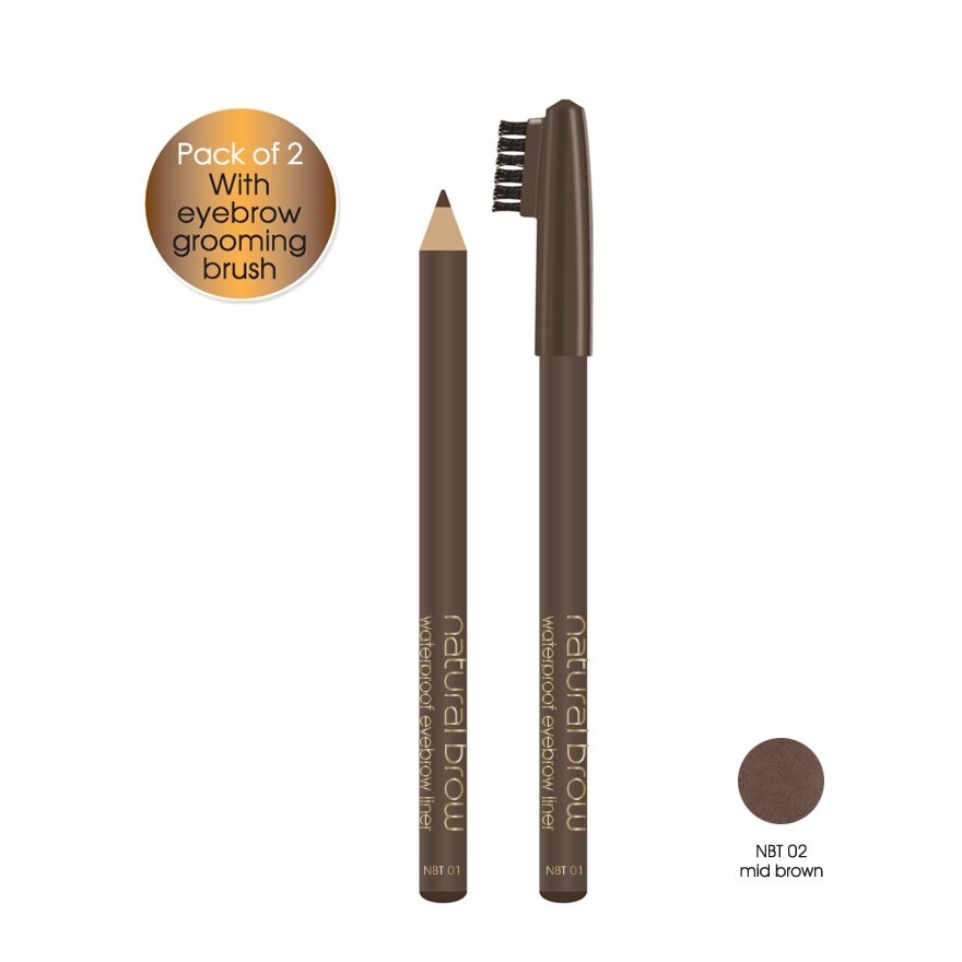 Natural Brow WP Eyebrow Liner Mid Brown NBT02