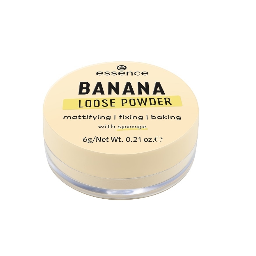 Banana Loose Powder In A Soft Yellow Shade Including A Sponge