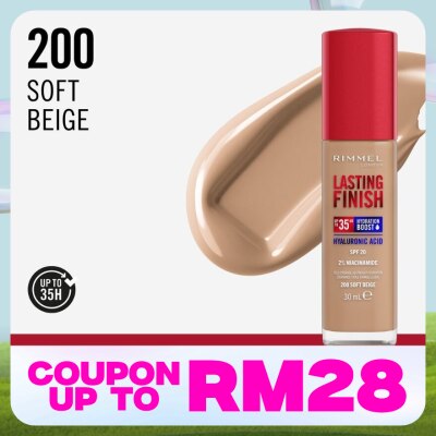 RIMMEL Lasting Finish 35HR Foundation 200 Soft Beige