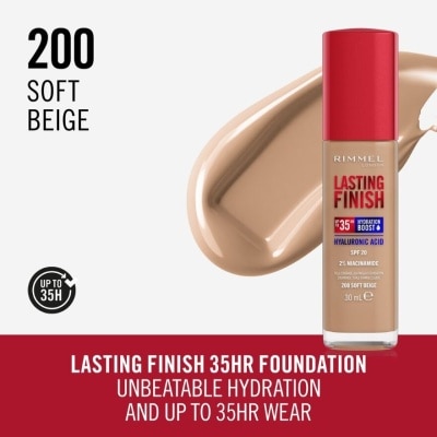 RIMMEL Lasting Finish 35HR Foundation 200 Soft Beige