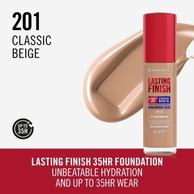 RIMMEL Lasting Finish 35HR Foundation 201 Classic Beige