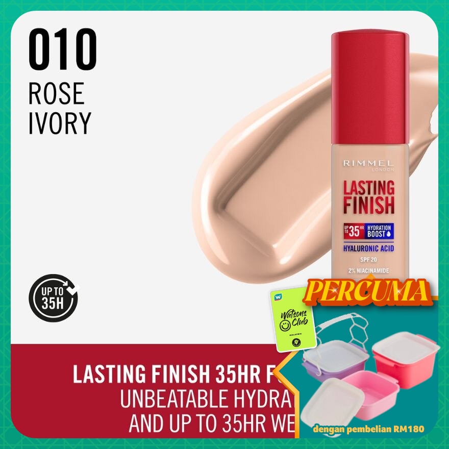 Lasting Finish 35HR Foundation 010 Rose Ivory