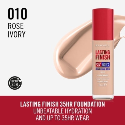 RIMMEL Lasting Finish 35HR Foundation 010 Rose Ivory